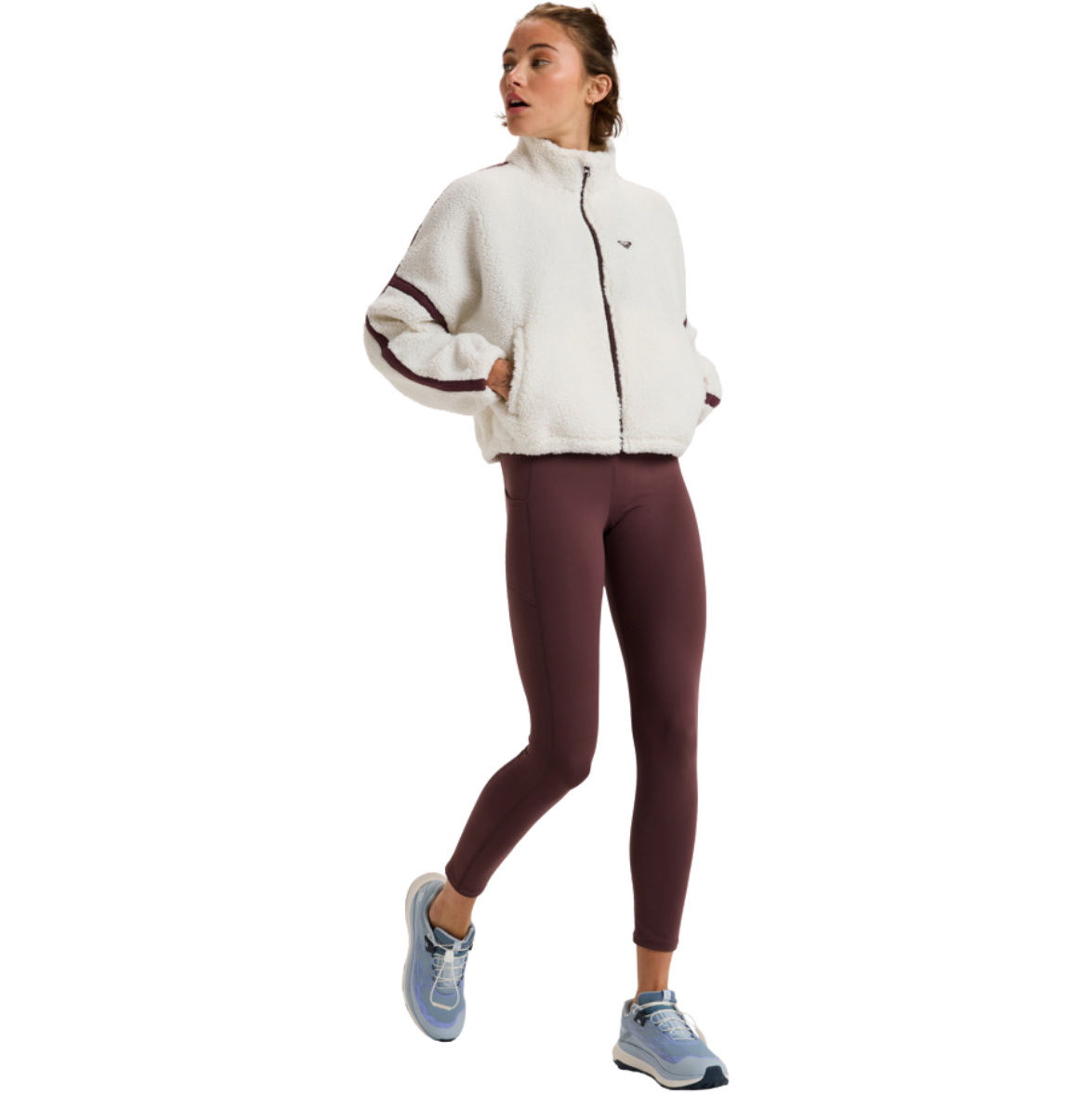 2025 Roxy Femmes Pull Sportif Zippé Boundless Spirit ERJPF03220 - Whisper White